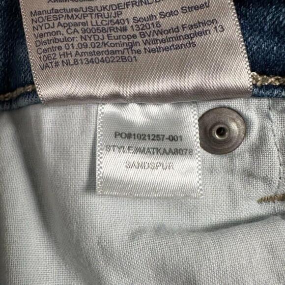 NYDJ Jeans Womens 12 LiftxTuck Technology Button Fly Ami Skinny Distressed Denim - Picture 8 of 13